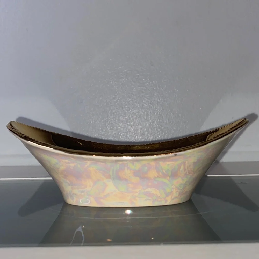 Vintage Bavaria Fine China, Iridescent Lusterware, Platter & Bowl Set 1920’s